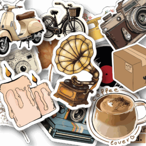 vintage vibes stickers